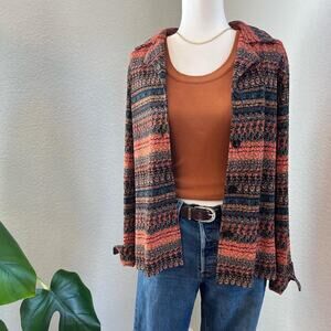 Textured earthy cardigan relaxed